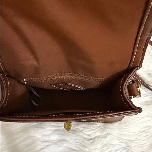 FOSSIL Brown Leather Crossbody Bag Ainsley Flap - Picture 8 of 15